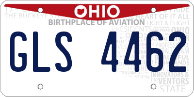 OH license plate GLS4462