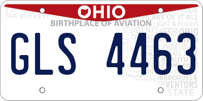 OH license plate GLS4463