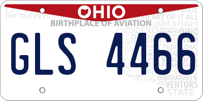 OH license plate GLS4466