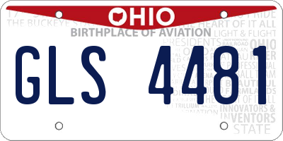 OH license plate GLS4481