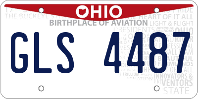 OH license plate GLS4487