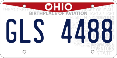 OH license plate GLS4488