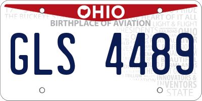 OH license plate GLS4489
