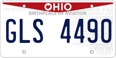 OH license plate GLS4490