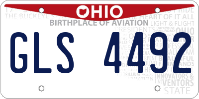 OH license plate GLS4492