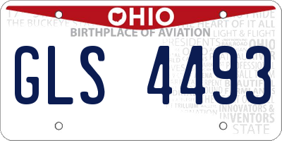 OH license plate GLS4493