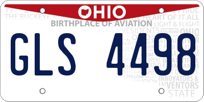 OH license plate GLS4498