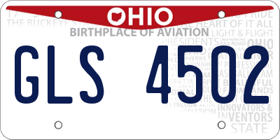 OH license plate GLS4502