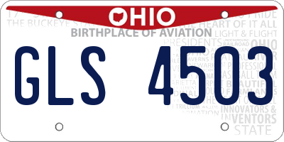 OH license plate GLS4503