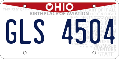 OH license plate GLS4504