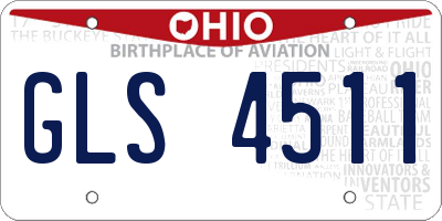 OH license plate GLS4511