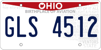 OH license plate GLS4512