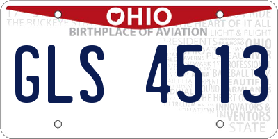 OH license plate GLS4513