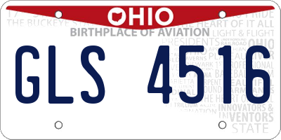 OH license plate GLS4516