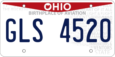 OH license plate GLS4520