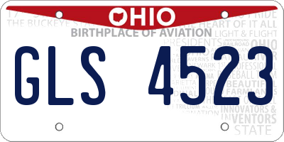 OH license plate GLS4523