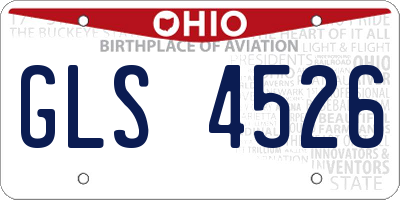 OH license plate GLS4526