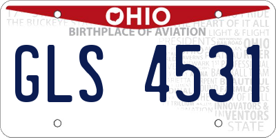OH license plate GLS4531