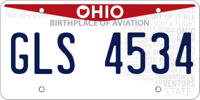 OH license plate GLS4534