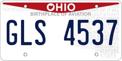OH license plate GLS4537