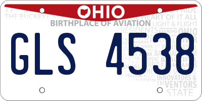 OH license plate GLS4538