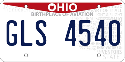 OH license plate GLS4540
