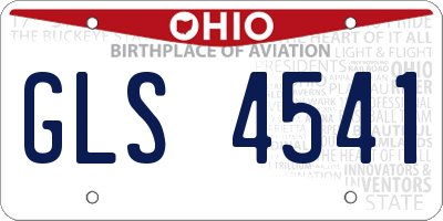 OH license plate GLS4541