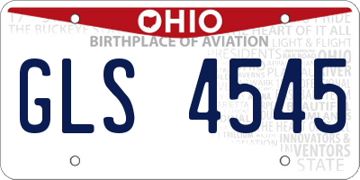 OH license plate GLS4545