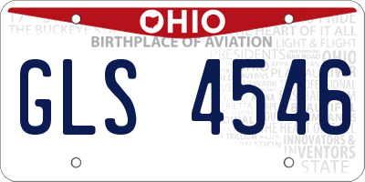OH license plate GLS4546