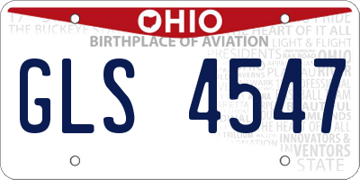 OH license plate GLS4547