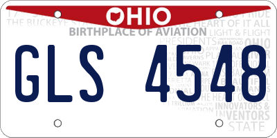 OH license plate GLS4548