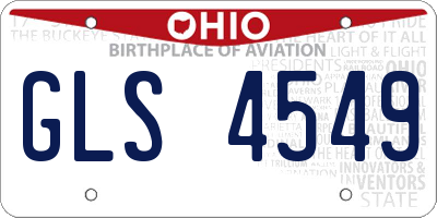 OH license plate GLS4549