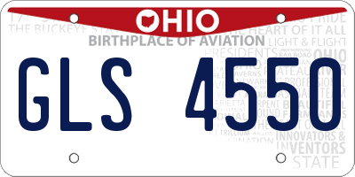 OH license plate GLS4550