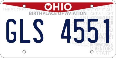 OH license plate GLS4551