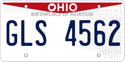 OH license plate GLS4562
