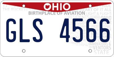 OH license plate GLS4566