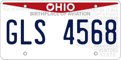 OH license plate GLS4568