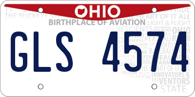 OH license plate GLS4574