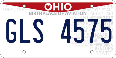 OH license plate GLS4575