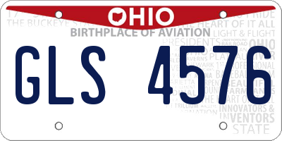 OH license plate GLS4576