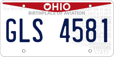 OH license plate GLS4581