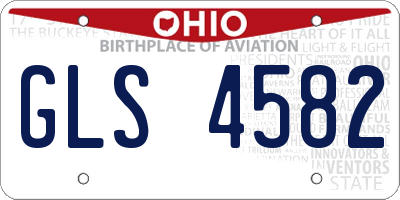 OH license plate GLS4582