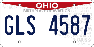 OH license plate GLS4587