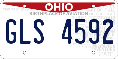 OH license plate GLS4592