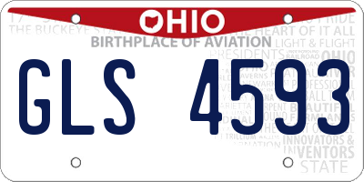 OH license plate GLS4593