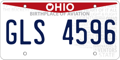 OH license plate GLS4596