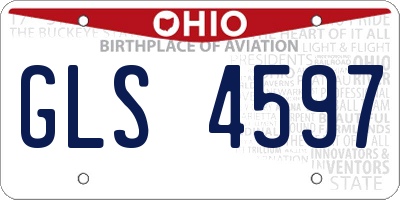 OH license plate GLS4597