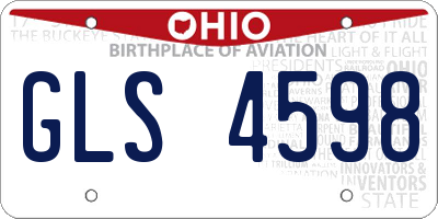 OH license plate GLS4598