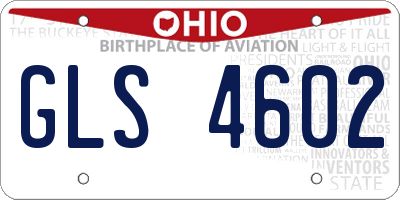 OH license plate GLS4602
