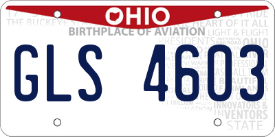 OH license plate GLS4603